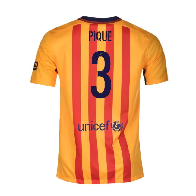 Barcelona 2015-16 Away Shirt (2XL) (Good) (Pique 3)