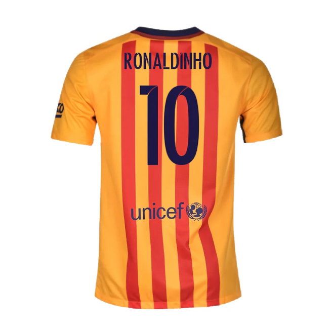 Barcelona 2015-16 Away Shirt (2XL) (Good) (Ronaldinho 10)