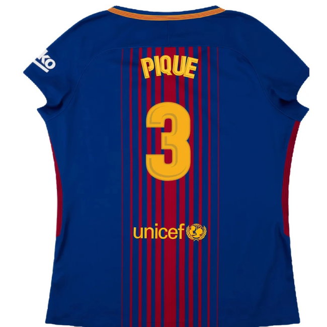 Barcelona 2017-18 Home Shirt (Womens) (M) (Mint) (Pique 3)