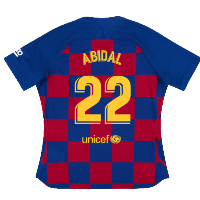 Barcelona 2019-20 Womens Home Shirt (Vaporkit) ((Excellent) S) (ABIDAL 22)