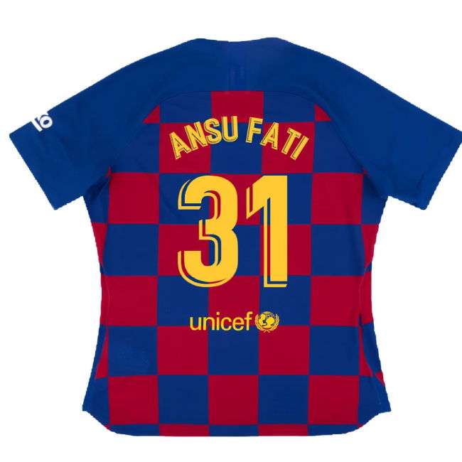 Barcelona 2019-20 Womens Home Shirt (Vaporkit) ((Excellent) S) (Ansu Fati 31)