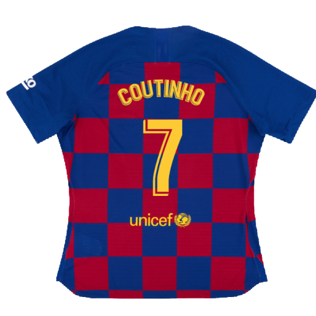 Barcelona 2019-20 Womens Home Shirt (Vaporkit) ((Excellent) S) (COUTINHO 7)