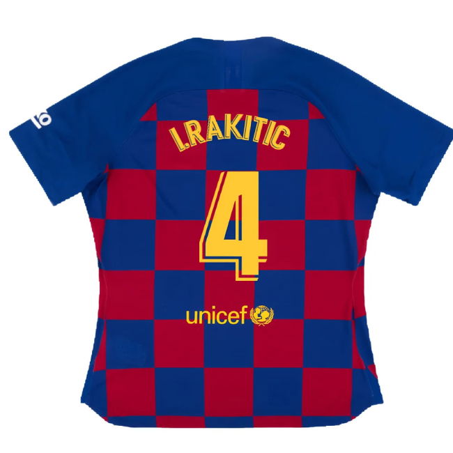 Barcelona 2019-20 Womens Home Shirt (Vaporkit) ((Excellent) S) (I.RAKITIC 4)