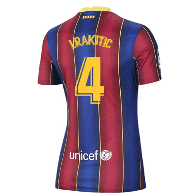 Barcelona 2020-21 Home Shirt (Womens) (Large 16-18) (Excellent) (I.RAKITIC 4)
