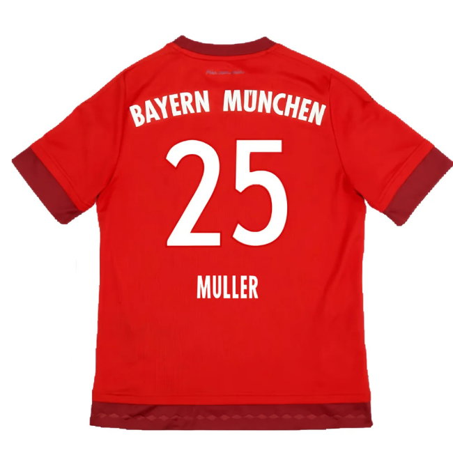 Bayern Munich 2015-16 Home Shirt (XL) (Very Good) (Muller 25)