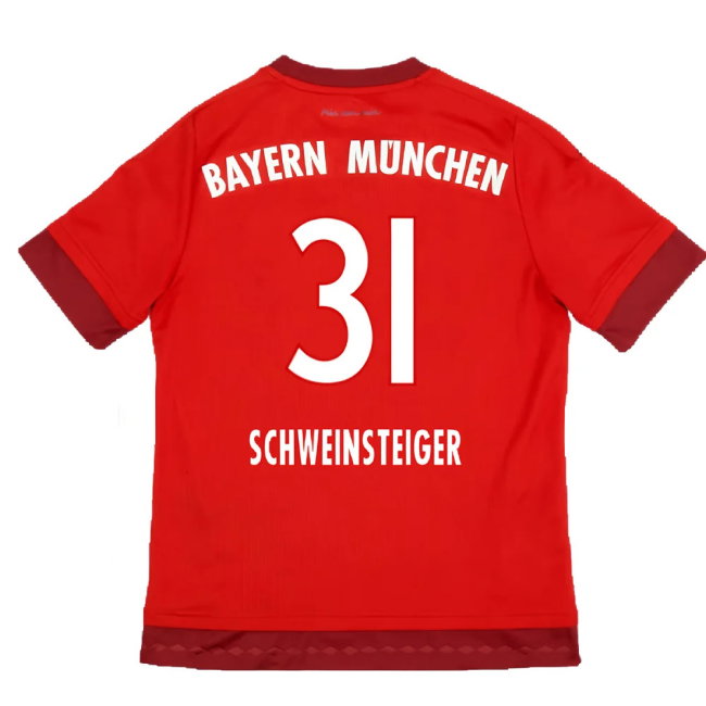 Bayern Munich 2015-16 Home Shirt (XL) (Very Good) (Schweinsteiger 31)