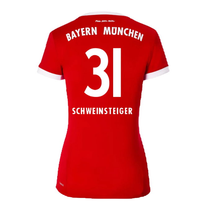 Bayern Munich 2017-18 Womens Home Shirt (XL) ((Excellent) XL) (Schweinsteiger 31)