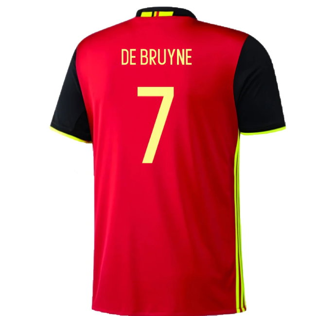 2016-2017 Belgium Home Adidas Football Shirt (xl) (Good) (De Bruyne 7)