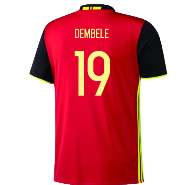 2016-2017 Belgium Home Adidas Football Shirt (xl) (Good) (Dembele 19)