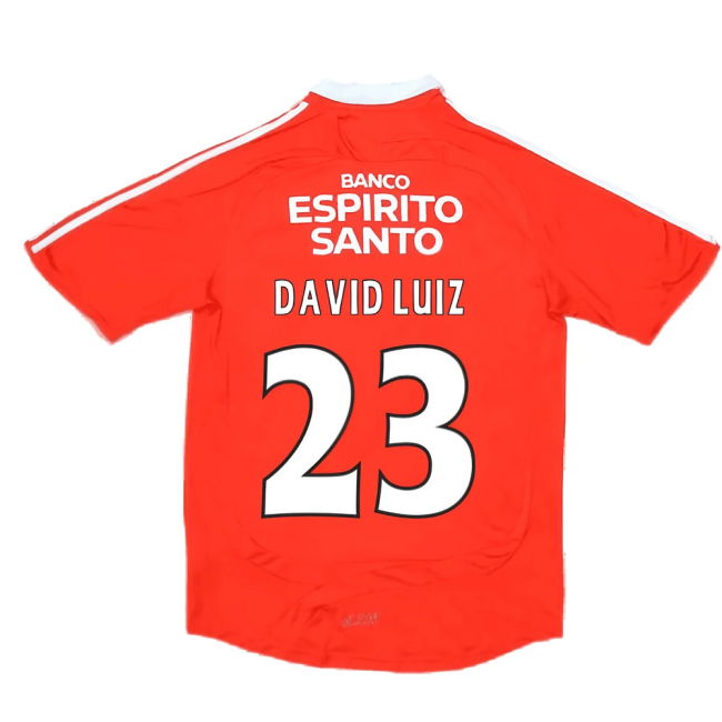 Benfica 2007-2008 Home Shirt ((Very Good) S) (David Luiz 23)