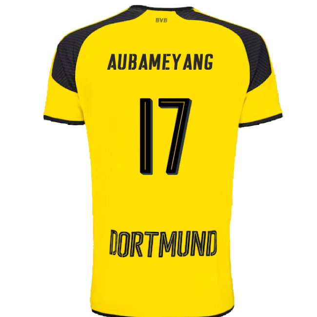 Borussia Dortmund 2016-17 Champions League Home Shirt (Excellent) (Aubameyang 17)