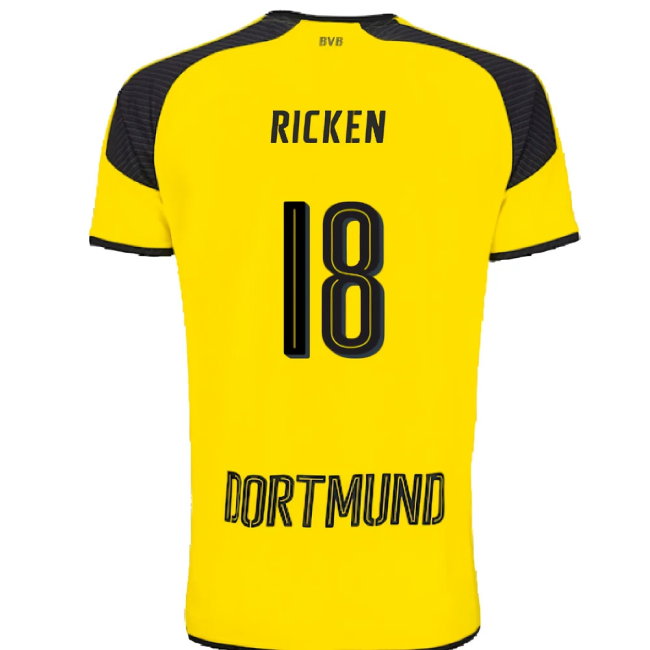 Borussia Dortmund 2016-17 Champions League Home Shirt (Excellent) (Ricken 18)