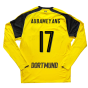 Borussia Dortmund 2016-17 Long Sleeve European Home Shirt (L) (Aubameyang 17) (Excellent)