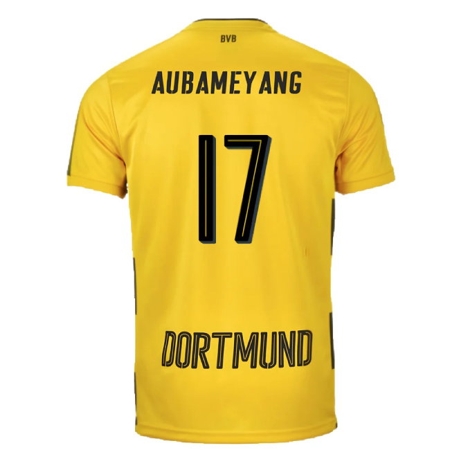 Borussia Dortmund 2017-18 Home Shirt (S) (Very Good) (Aubameyang 17)