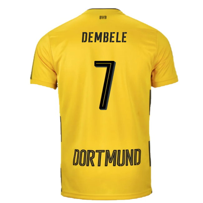 Borussia Dortmund 2017-18 Home Shirt (S) (Very Good) (Dembele 7)