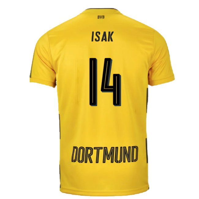 Borussia Dortmund 2017-18 Home Shirt (S) (Very Good) (Isak 14)