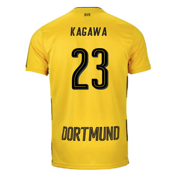 Borussia Dortmund 2017-18 Home Shirt (S) (Very Good) (Kagawa 23)