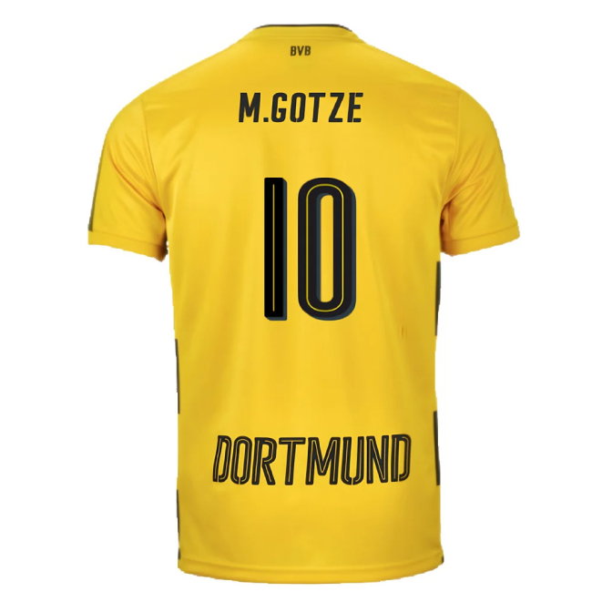 Borussia Dortmund 2017-18 Home Shirt (S) (Very Good) (M.Gotze 10)