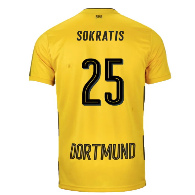 Borussia Dortmund 2017-18 Home Shirt (S) (Very Good) (Sokratis 25)