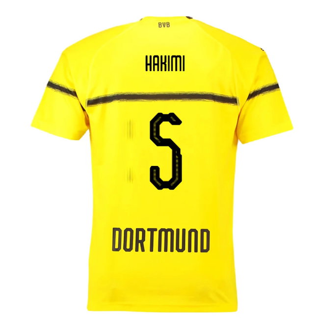 Borussia Dortmund 2018-19 European/Cup Home Shirt (L) (Very Good) (Hakimi 5)