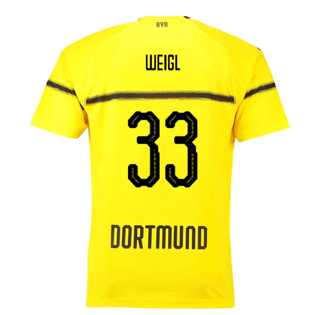 Borussia Dortmund 2018-19 European/Cup Home Shirt (L) (Very Good) (Weigl 33)