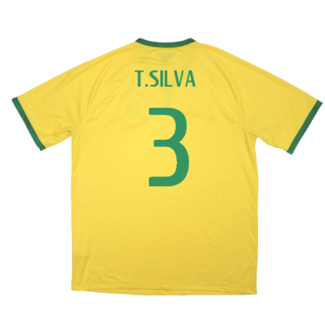 Brazil 2014-15 Home Shirt ((Excellent) XL) (T.Silva 3)
