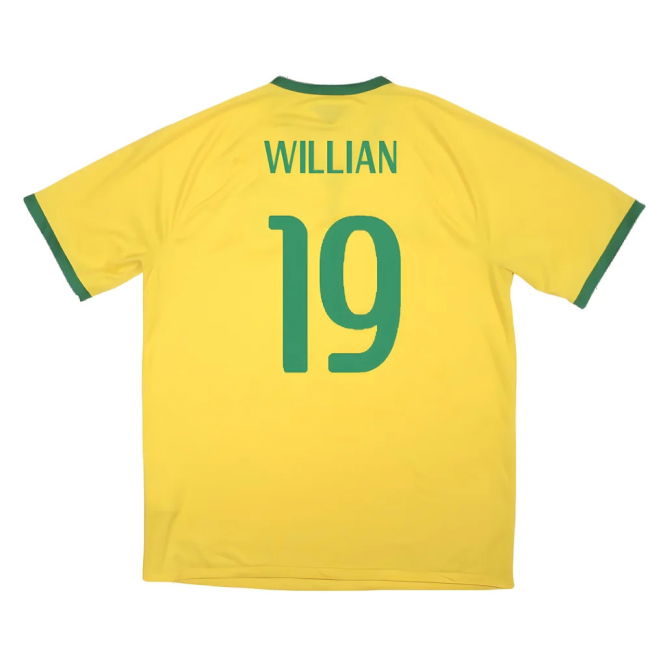 Brazil 2014-15 Home Shirt ((Excellent) XL) (Willian 19)