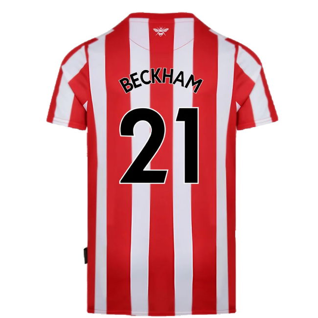 Brentford 2021-23 Home Shirt (L) (Mint) (Beckham 21)