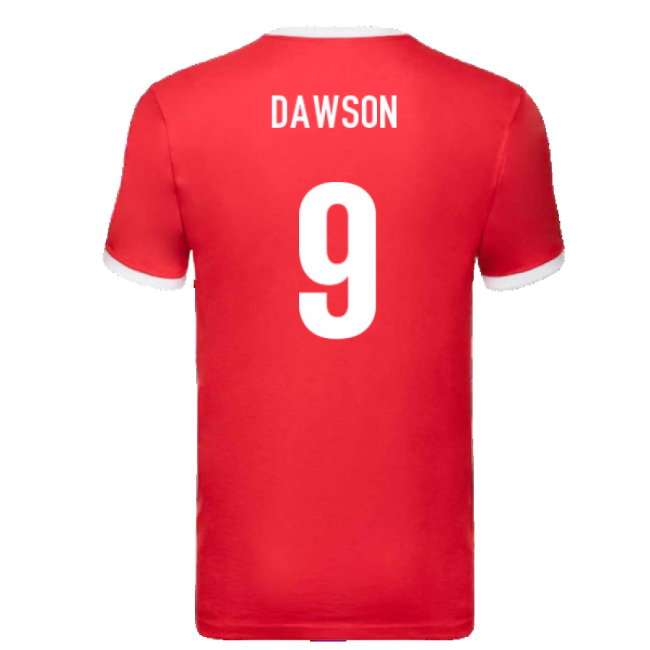 British and Irish Lions Ringer T-Shirt (Red) (Dawson 9)