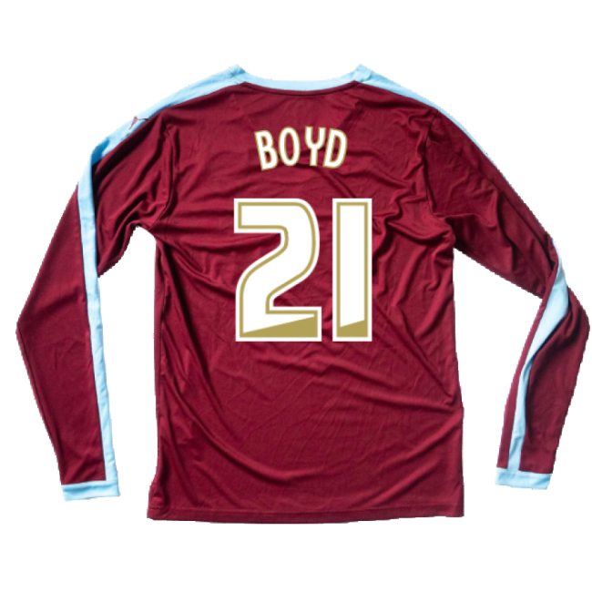 Burnley 2015-16 Long Sleeve Home Shirt ((Excellent) S) (Boyd 21)