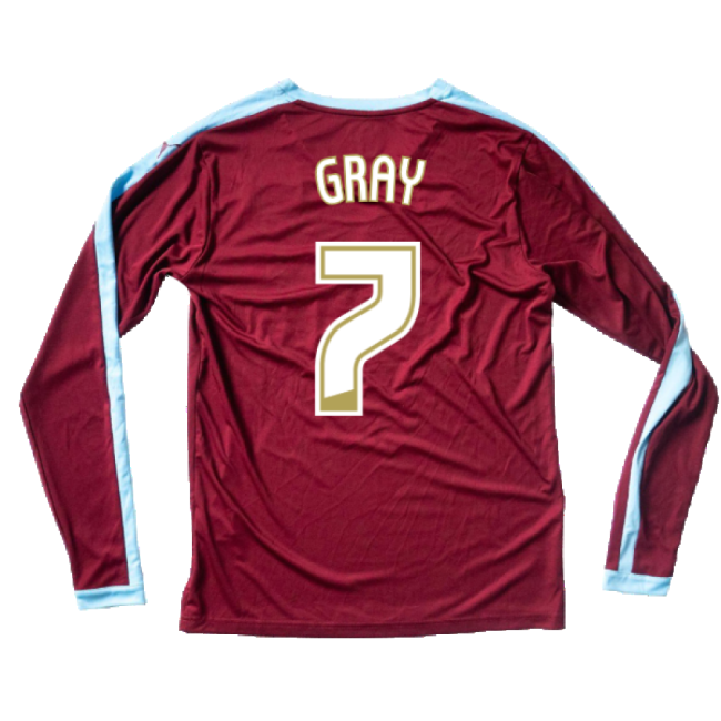 Burnley 2015-16 Long Sleeve Home Shirt ((Excellent) S) (Gray 7)