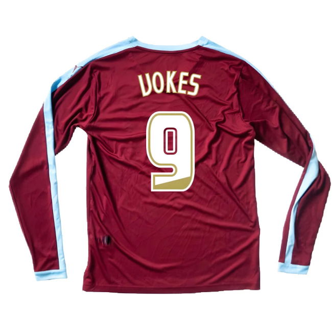 Burnley 2015-16 Long Sleeve Home Shirt ((Excellent) S) (Vokes 9)