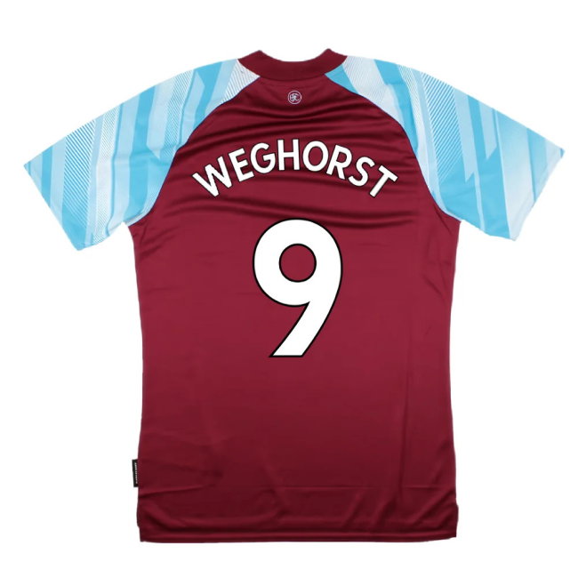 Burnley 2021-22 Home Shirt (Sponsorless) (M) (WEGHORST 9) (Mint)