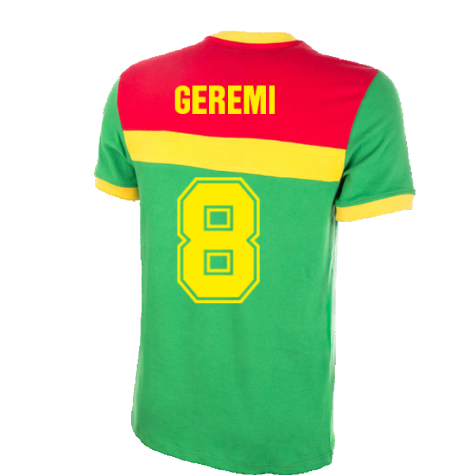 Cameroon 1989 Short Sleeve Retro Shirt 100% Cotton (GEREMI 8)