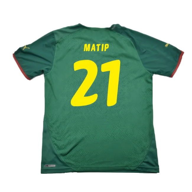 Cameroon 2010-11 Home Shirt ((Excellent) L) (Matip 21)