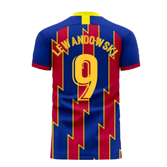 Catalonia 2025-2026 Home Concept Football Kit (Libero) (LEWANDOWSKI 9)