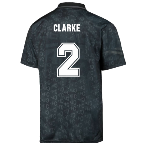 Chelsea 1992 Black Out Retro Football Shirt (Clarke 2)