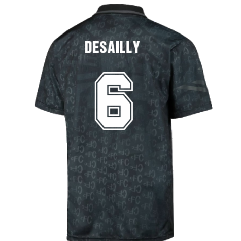 Chelsea 1992 Black Out Retro Football Shirt (Desailly 6)