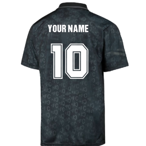Chelsea 1992 Black Out Retro Football Shirt (Your Name)