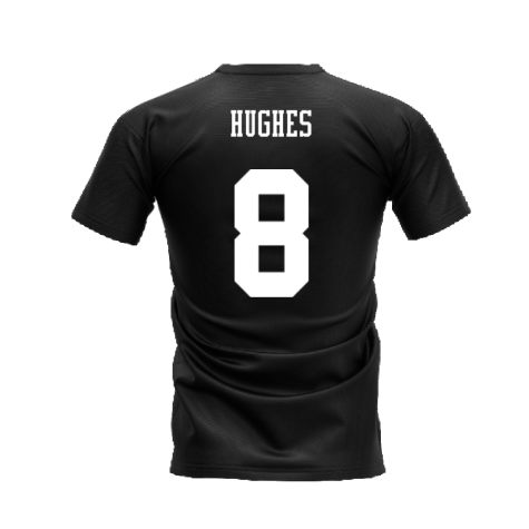 Chelsea 1995-1996 Retro Shirt T-shirts (Black) (Hughes 8)