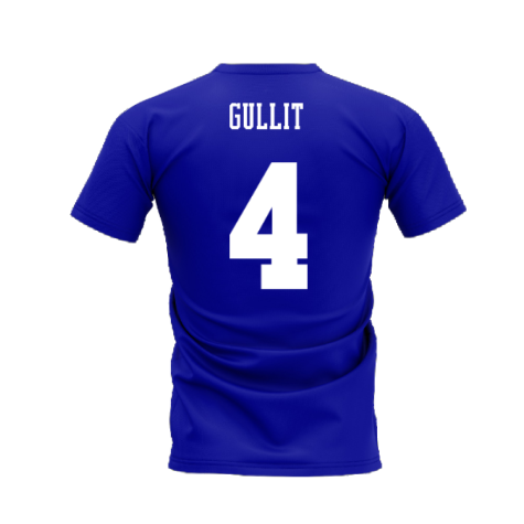 Chelsea 1995-1996 Retro Shirt T-shirts - Text (Blue) (Gullit 4)