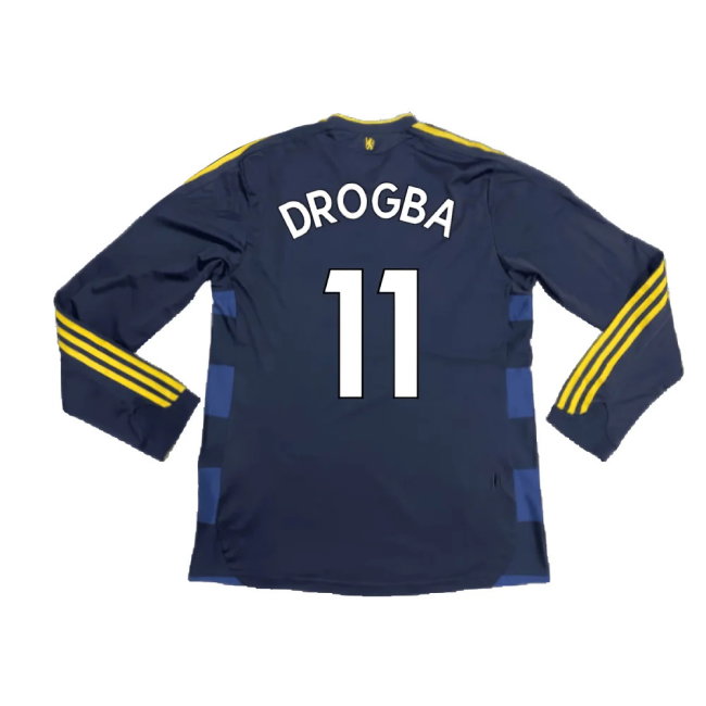 Chelsea 2009-10 Long Sleeve Away Shirt (Excellent) (Drogba 11)