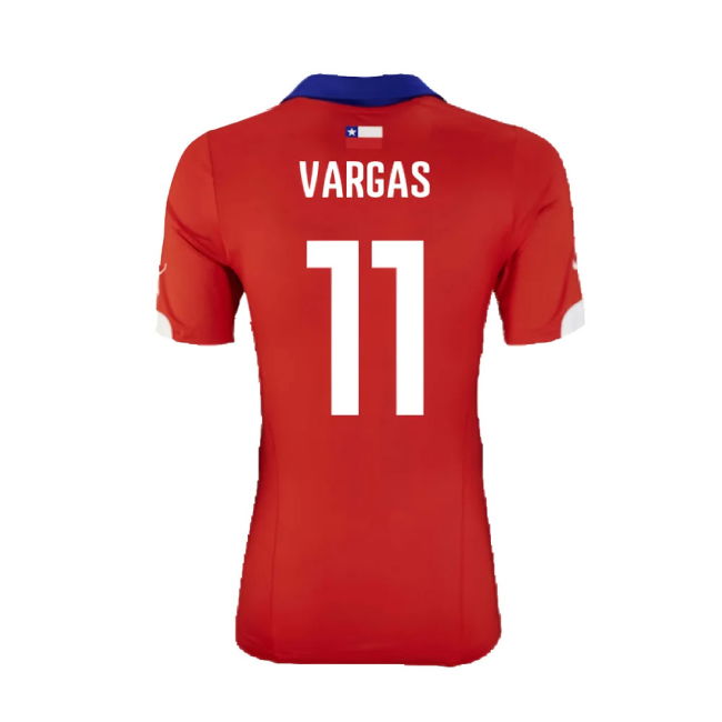 Chile 2014-15 Home Shirt ((Excellent) XL) (Vargas 11)