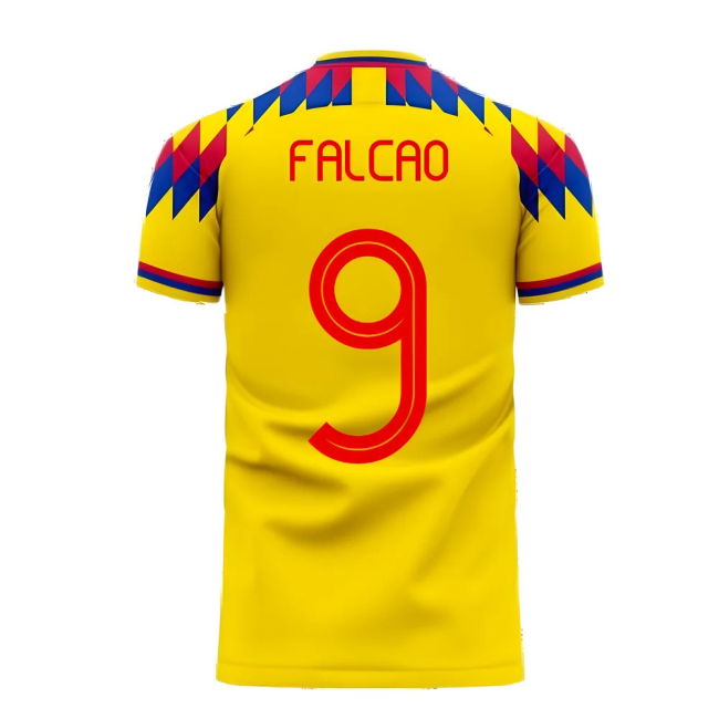 Colombia 2025-2026 Home Concept Football Kit (Libero) (FALCAO 9)