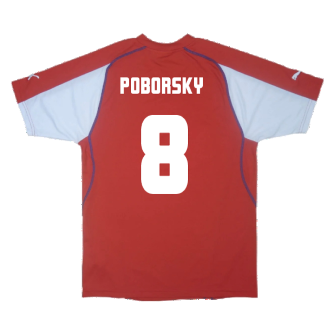Czech Republic 2003-04 Home Shirt ((Excellent) L) (Poborsky 8)