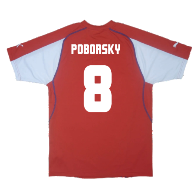 Czech Republic 2003-04 Home Shirt ((Excellent) XL) (Poborsky 8)
