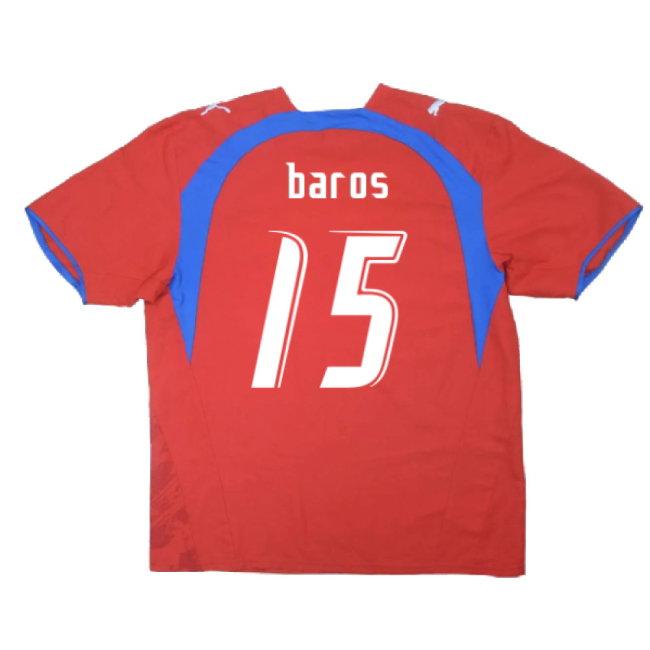 Czech Republic 2006-08 Home Shirt (Excellent) (Baros 15)