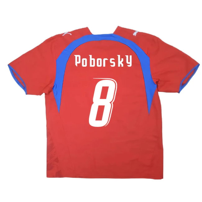 Czech Republic 2006-08 Home Shirt (L) (Mint) (Poborsky 8)