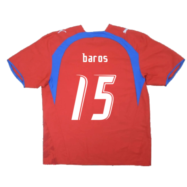 Czech Republic 2006-08 Home Shirt ((Very Good) L) (Baros 15)