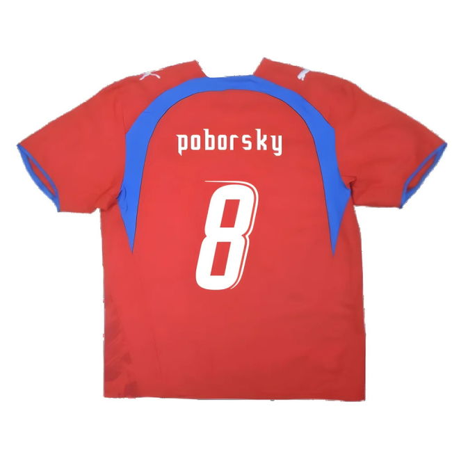 Czech Republic 2006-08 Home Shirt ((Very Good) L) (Poborsky 8)